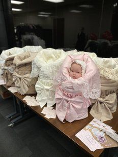 Конверт-одеяло на выписку "Baby", пудра TF_knv15 фото