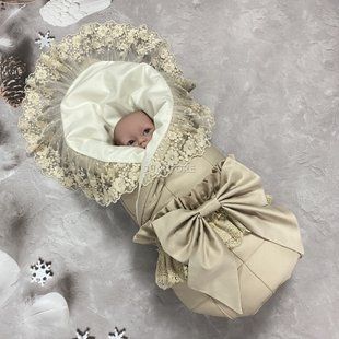 Конверт-одеяло на выписку "Baby", бежевый TF_knv17 фото