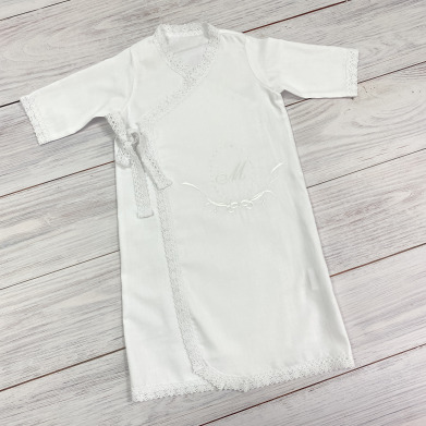 Рубашечка для крещения "Изящность", 68, Белый