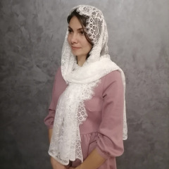 Кружевной платок "Анастасия", Молочный